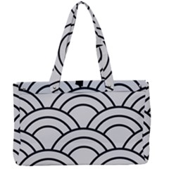 Black And White Pattern Canvas Work Bag by Valentinaart