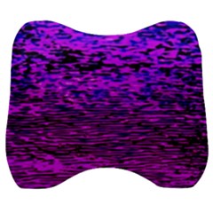 Magenta Waves Flow Series 2 Velour Head Support Cushion by DimitriosArt