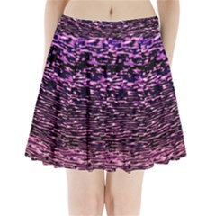 Purple  Waves Abstract Series No2 Pleated Mini Skirt by DimitriosArt