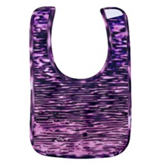 Purple  Waves Abstract Series No2 Baby Bib by DimitriosArt