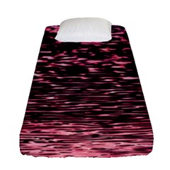 Pink  Waves Flow Series 11 Fitted Sheet (single Size) by DimitriosArt