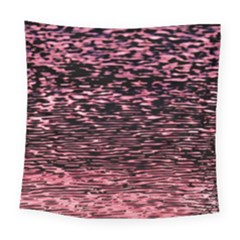 Pink  Waves Flow Series 11 Square Tapestry (large) by DimitriosArt