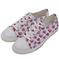 Funny Hearts Men s Low Top Canvas Sneakers by SychEva
