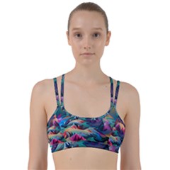 Colorful Mountains Line Them Up Sports Bra by Dazzleway