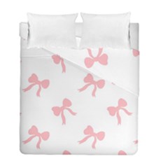 Pink Ribbons Pattern Duvet Cover Double Side (full/ Double Size) by Littlebird