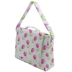 Tulips Watercolor Pattern Box Up Messenger Bag by Littlebird