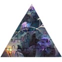 Dark floral Wooden Puzzle Triangle View1