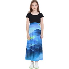 Moon Mountains Kids  Flared Maxi Skirt by Dazzleway