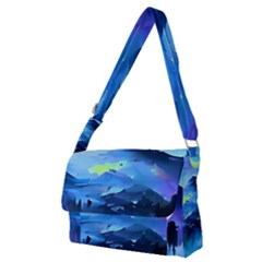 Moon Mountains Full Print Messenger Bag (m) by Dazzleway