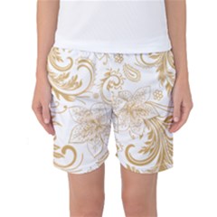 Flowers Shading Pattern Women s Basketball Shorts by fashionpod