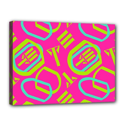Abstract Pattern Geometric Backgrounds   Canvas 16  X 12  (stretched) by Eskimos