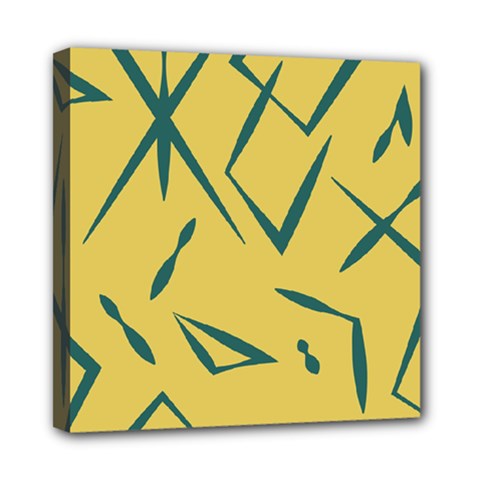 Abstract Pattern Geometric Backgrounds   Mini Canvas 8  X 8  (stretched) by Eskimos