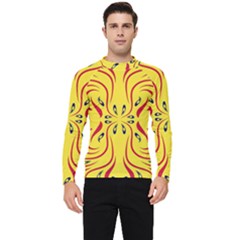 Floral Folk Damask Pattern  Men s Long Sleeve Rash Guard by Eskimos