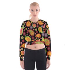 Paisley Pattern Design Cropped Sweatshirt by befabulous