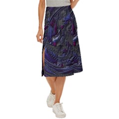 Braille Flow Midi Panel Skirt by MRNStudios