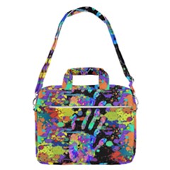 Crazy Multicolored Each Other Running Splashes Hand 1 Macbook Pro Shoulder Laptop Bag  by EDDArt