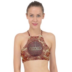 Chartres Double Infinity Antique Mandala Racer Front Bikini Top