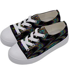 Abstract Art - Adjustable Angle Jagged 2 Kids  Low Top Canvas Sneakers by EDDArt