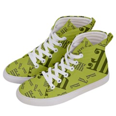 Abstract Pattern Geometric Backgrounds   Men s Hi-top Skate Sneakers by Eskimos