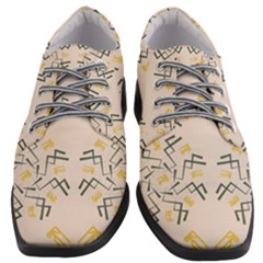 Abstract Pattern Geometric Backgrounds   Women Heeled Oxford Shoes by Eskimos