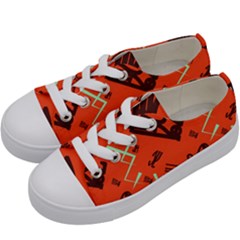 Abstract Pattern Geometric Backgrounds   Kids  Low Top Canvas Sneakers by Eskimos