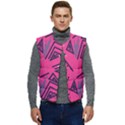 Abstract pattern geometric backgrounds   Men s Short Button Up Puffer Vest	 View1