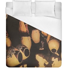 Candombe Drummers Warming Drums Duvet Cover (california King Size) by dflcprintsclothing