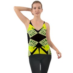 Abstract Pattern Geometric Backgrounds   Chiffon Cami by Eskimos