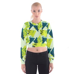 Abstract Pattern Geometric Backgrounds   Cropped Sweatshirt by Eskimos