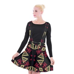 Abstract Pattern Geometric Backgrounds   Suspender Skater Skirt by Eskimos