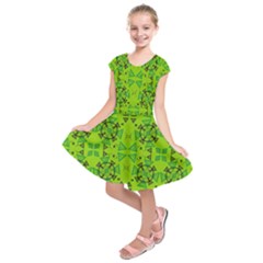 Abstract Pattern Geometric Backgrounds   Kids  Short Sleeve Dress by Eskimos