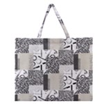 Abstract Pattern Zipper Large Tote Bag