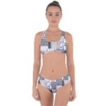 Abstract Pattern Criss Cross Bikini Set