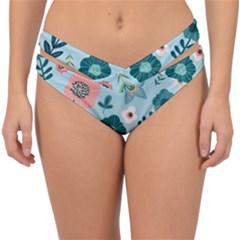Flower Double Strap Halter Bikini Bottom by zappwaits