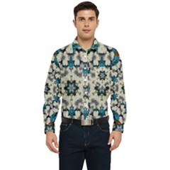 Paradise Flowers And Candle Light Men s Long Sleeve Pocket Shirt  by pepitasart