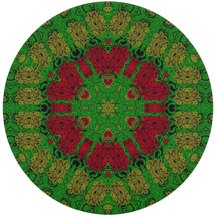 Peacock Lace So Tropical UV Print Round Tile Coaster