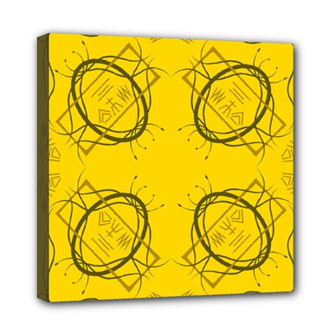 Abstract Pattern Geometric Backgrounds   Mini Canvas 8  X 8  (stretched) by Eskimos