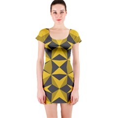 Abstract Pattern Geometric Backgrounds   Short Sleeve Bodycon Dress by Eskimos