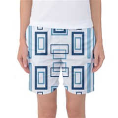 Abstract Pattern Geometric Backgrounds   Women s Basketball Shorts