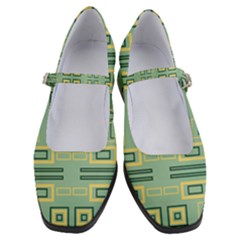 Abstract Pattern Geometric Backgrounds   Women s Mary Jane Shoes by Eskimos