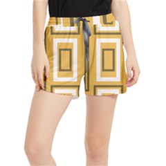 Abstract Pattern Geometric Backgrounds   Women s Runner Shorts by Eskimos