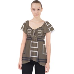 Abstract Pattern Geometric Backgrounds   Lace Front Dolly Top by Eskimos