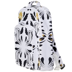 Folk Flowers Print Floral Pattern Ethnic Art Double Compartment Backpack by Eskimos