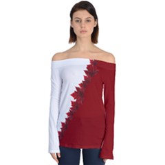 Canada Maple Leaf Off Shoulder Long Sleeve Top by CanadaSouvenirs