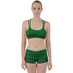 Forest Tulips Groowing To Reach The Divine Sky Pop-culture Perfect Fit Gym Set by pepitasart