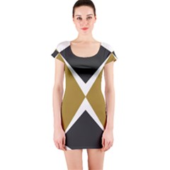 Abstract Pattern Geometric Backgrounds   Short Sleeve Bodycon Dress by Eskimos