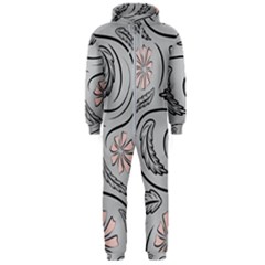 Folk Flowers Print Floral Pattern Ethnic Art Hooded Jumpsuit (men) by Eskimos