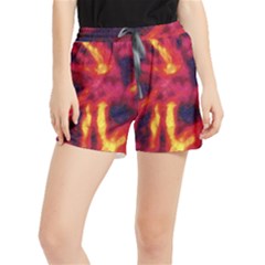 Requiem  Of The Glowing  Stars Women s Runner Shorts by DimitriosArt