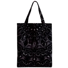 Charcoal Mandala Zipper Classic Tote Bag by MRNStudios
