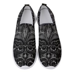 Charcoal Mandala Women s Slip On Sneakers by MRNStudios